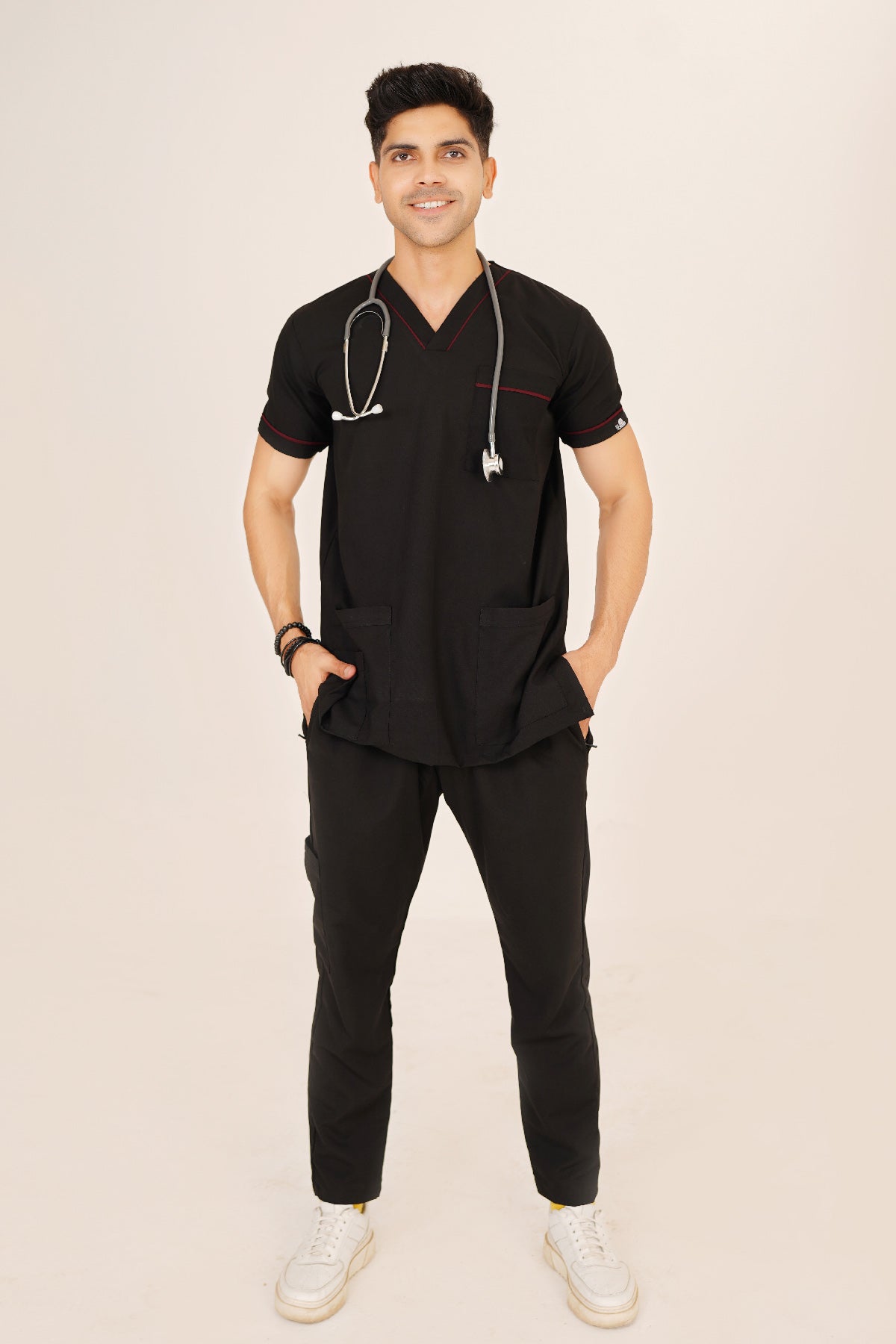 V-Neck 4 Pockets Scrub-Kit