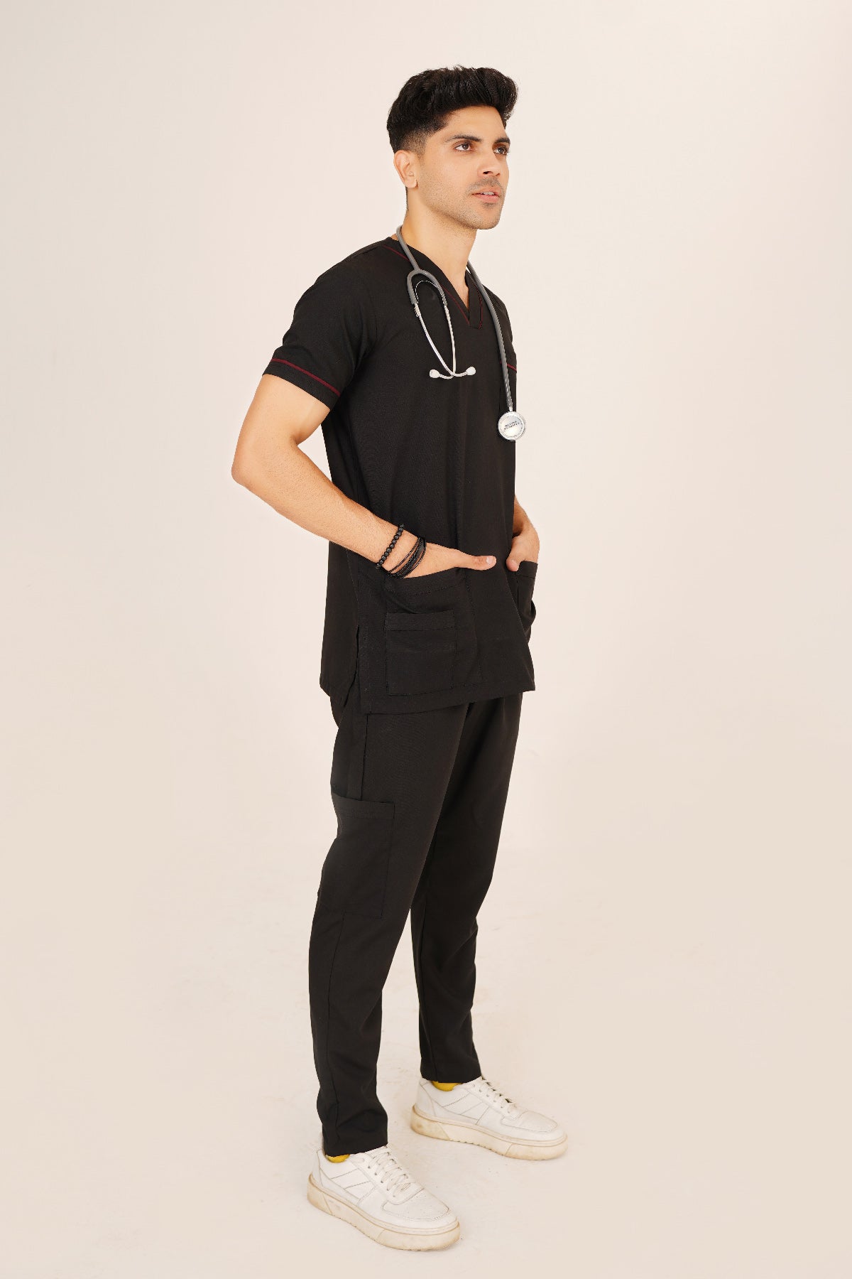V-Neck 4 Pockets Scrub-Kit